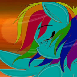 Size: 894x894 | Tagged: safe, artist:pinkamenademonpie, rainbow dash, pegasus, pony, g4, solo