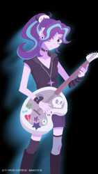 Size: 750x1334 | Tagged: safe, artist:kkk8372178, starlight glimmer, equestria girls, g4, guitar, musical instrument, solo