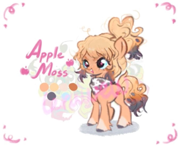 Size: 669x550 | Tagged: safe, artist:leruwew, oc, oc only, oc:apple moss, earth pony, pony, adoptable, female, mare, neckerchief, solo