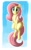 Size: 2509x4096 | Tagged: safe, artist:_ton618_, part of a set, fluttershy, pegasus, pony, g4, clothes, female, gold swimsuit, looking at you, mare, one-piece swimsuit, passepartout, sitting, smiling, smiling at you, solo, swimsuit