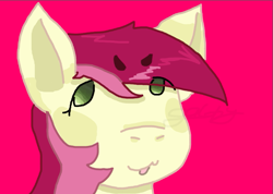 Size: 659x468 | Tagged: safe, artist:blaze_x2, roseluck, pony, g4, background pony, pink background, simple background, solo