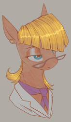 Size: 600x1020 | Tagged: safe, artist:stray prey, ms. harshwhinny, earth pony, pony, g4, female, glasses, mare, solo