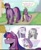 Size: 2500x3075 | Tagged: safe, artist:slapearl, rarity, spike, twilight sparkle, dragon, pony, unicorn, g4, ..., blue sky, comic, day, glasses, gossamer wings, grass, horn, implied lesbian, implied rarilight, implied shipping, implied sparity, implied straight, trio, unicorn twilight, wings