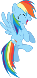 Size: 352x734 | Tagged: safe, artist:dashiesparkle, rainbow dash, pegasus, pony, call of the cutie, g4, .svg available, ^^, cute, dashabetes, eyes closed, female, flying, mare, open mouth, simple background, solo, svg, transparent background, vector