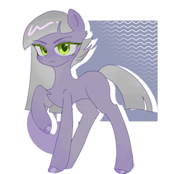 Size: 1080x1080 | Tagged: safe, artist:xqi, limestone pie, earth pony, pony, g4, abstract background, female, looking at you, mare, raised leg, solo