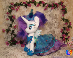 Size: 2905x2304 | Tagged: safe, artist:1stastrastudio, rarity, pony, g4, clothes, dress, irl, photo, plushie, princess dress, solo