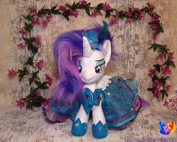 Size: 2859x2304 | Tagged: safe, artist:1stastrastudio, rarity, pony, g4, clothes, dress, irl, photo, plushie, princess dress, solo