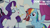 Size: 2000x1125 | Tagged: safe, edit, edited screencap, editor:quoterific, screencap, rainbow dash, rarity, pegasus, pony, unicorn, g4, my little pony: friendship is magic, rarity investigates, season 5, canterlot carousel, duo, duo female, female, horn, mannequin, mare, window