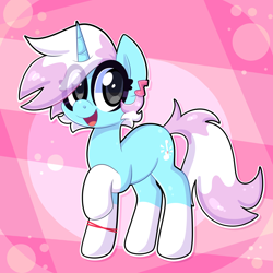 Size: 2000x2000 | Tagged: safe, artist:saveraedae, oc, oc only, oc:clef, pony, unicorn, coat markings, commission, ear piercing, feminine stallion, horn, male, piercing, socks (coat markings), solo, unicorn oc