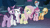 Size: 800x450 | Tagged: safe, edit, edited screencap, editor:marefieber, screencap, mean applejack, mean fluttershy, mean pinkie pie, mean rainbow dash, mean rarity, mean twilight sparkle, alicorn, earth pony, pegasus, pony, unicorn, g4, my little pony: friendship is magic, season 8, the mean 6, abuse, animated, bored, clone, clone six, cowboy hat, evil smile, evil smirk, eyeroll, eyes closed, female, flutterbitch, flying, frown, gif, hat, horn, lying down, lying on the ground, mare, mean six, on ground, oof, ouch, raribuse, rock, schadenfreude, slapstick, smiling, spread wings, talking, tripping, wings