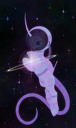 Size: 1200x2000 | Tagged: safe, artist:mifes, oc, pony, unicorn, horn, space, spacesuit, starry background, stars, unicorn oc