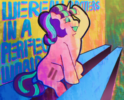 Size: 1240x1000 | Tagged: safe, artist:jeepersjpeg, starlight glimmer, pony, unicorn, g4, equal cutie mark, female, grin, horn, mare, s5 starlight, salute, smiling, solo