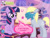 Size: 1679x1260 | Tagged: safe, artist:fynsy.com, hugh jelly, twilight sparkle, oc, oc:fynsy, cat, earth pony, pony, unicorn, g4, awkward, date, dialogue, female, fynsy, game, golden oaks library, horn, indoors, male, mare, shipping, stallion, straight, unicorn twilight