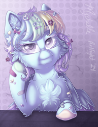 Size: 900x1163 | Tagged: safe, artist:mychelle, oc, oc:crazy colorful, pegasus, pony, female, mare, solo