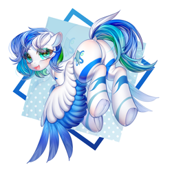 Size: 3000x3000 | Tagged: safe, alternate version, artist:frostmoon, oc, oc only, oc:dashwhite, pegasus, commission, dock, solo, tail