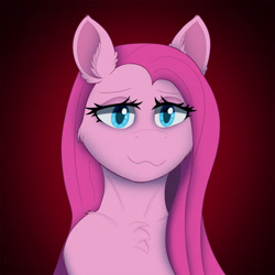 Size: 2500x2500 | Tagged: safe, artist:y_a_h_z, pinkie pie, earth pony, pony, g4, female, gradient background, mare, pinkamena diane pie, solo