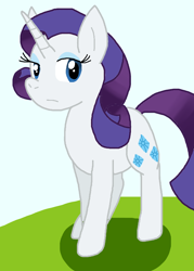 Size: 684x953 | Tagged: safe, artist:cmara, rarity, pony, unicorn, g4, female, horn, outdoors, solo