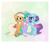 Size: 1544x1322 | Tagged: safe, artist:xxmikaraxx, glory (g5), peach fizz, seashell (g5), earth pony, pegasus, pony, unicorn, g5, abstract background, base used, cute, female, filly, foal, glorydorable, gradient background, group hug, horn, hug, passepartout, peachsweet, pippsqueak trio, pippsqueaks, shellabetes, trio, trio female