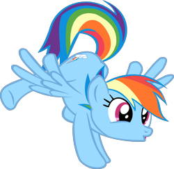 Size: 7982x7770 | Tagged: safe, artist:retroponybro, rainbow dash, pegasus, pony, g4, cute, dashabetes, female, flying, full body, mare, simple background, solo, transparent background, vector