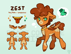 Size: 1000x760 | Tagged: safe, artist:maroonmads, oc, oc only, pegasus, pony, commission, reference sheet, solo, ych result