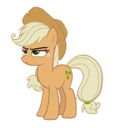 Size: 990x1080 | Tagged: safe, edit, edited screencap, editor:marefieber, screencap, vector edit, mean applejack, earth pony, pony, g4, season 8, the mean 6, clone, cowboy hat, female, frown, hat, mare, png, serious, serious face, simple background, solo, transparent background, vector