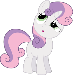 Size: 3000x3084 | Tagged: safe, artist:dashiesparkle, sweetie belle, pony, unicorn, g4, my little pony: friendship is magic, stare master, .svg available, female, filly, foal, horn, simple background, solo, transparent background, vector