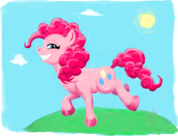 Size: 900x689 | Tagged: safe, artist:dawnsknight, pinkie pie, earth pony, pony, g4, 2012, artifact, female, mare, solo