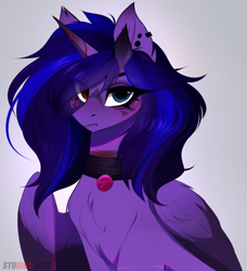 Size: 3825x4192 | Tagged: safe, artist:krissstudios, oc, oc only, alicorn, pony, female, gradient background, heterochromia, mare, solo