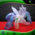 Size: 750x750 | Tagged: safe, princess celestia, alicorn, inflatable pony, g4, bootleg, butt, carpet, female, frame, hongyi, hoof shoes, indoors, inflatable, inflatable alicorn, inflation valve, inflation valve on butt, irl, iwtcird, mare, meme, obtrusive watermark, peytral, photo, plot, red carpet, solo, spread wings, translucent inflatable, watermark, wingboner, wings, wrinkles