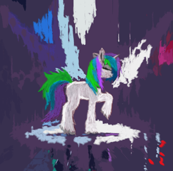 Size: 1761x1737 | Tagged: safe, artist:minecake, oc, oc only, oc:cake sparkle, unicorn, horn, impressionism, modern art, solo