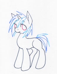 Size: 927x1200 | Tagged: safe, artist:wolfiedrawie, dj pon-3, vinyl scratch, pony, unicorn, g4, female, horn, mare, solo