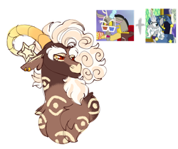 Size: 1280x1077 | Tagged: safe, artist:malinraf1615, discord, star swirl the bearded, oc, hybrid, g4, bust, interspecies offspring, magical gay spawn, offspring, parent:discord, parent:star swirl the bearded, portrait, simple background, transparent background