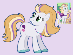 Size: 2046x1556 | Tagged: safe, artist:queertrixie, derpibooru exclusive, earth pony, horse, pony, colored hooves, crossover, female, finley (wild manes), g4 style, hippogriff necklace, hooves, jewelry, mare, necklace, outline, ponified, simple background, solo, wild manes