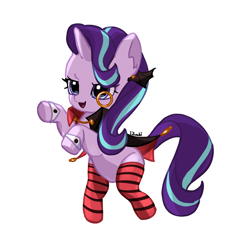 Size: 2048x2048 | Tagged: safe, starlight glimmer, pony, undead, unicorn, vampire, g4, clothes, female, horn, mare, simple background, socks, solo, striped socks, white background