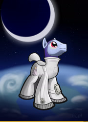 Size: 1600x2217 | Tagged: artist needed, safe, oc, earth pony, pony, g4, earth pony oc, eclipse, eve online, lunar eclipse, male, male oc, pony oc, solo, spacesuit, stallion oc