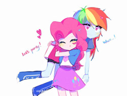 Size: 750x571 | Tagged: safe, artist:xingkongkong458, pinkie pie, rainbow dash, equestria girls, g4, solo