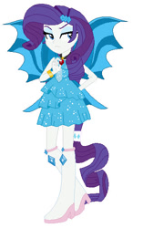 Size: 342x545 | Tagged: safe, artist:note-presto-pony, rarity, human, equestria girls, g4, disguise, disguised siren, fin wings, fins, gem, ponied up, rarity is not amused, simple background, siren gem, sirenified, solo, species swap, unamused, white background, wings