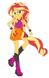 Size: 2400x3769 | Tagged: safe, artist:gmaplay, sunset shimmer, human, rainbow rocks 10th anniversary, equestria girls, g4, my little pony equestria girls: rainbow rocks, ears, ponied up, pony ears, simple background, solo, transparent background