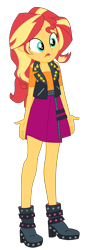 Size: 1900x5265 | Tagged: safe, artist:gmaplay, sunset shimmer, equestria girls, equestria girls specials, g4, my little pony equestria girls: forgotten friendship, cute, pink skirt, shimmerbetes, simple background, solo, talking, transparent background