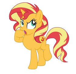 Size: 1900x1839 | Tagged: safe, artist:gmaplay, sunset shimmer, unicorn, equestria girls, equestria girls specials, g4, my little pony equestria girls: spring breakdown, cute, horn, shimmerbetes, simple background, solo, transparent background