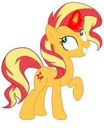 Size: 1928x2360 | Tagged: safe, artist:gmaplay, sunset shimmer, unicorn, equestria girls, equestria girls specials, g4, my little pony equestria girls: mirror magic, cute, horn, shimmerbetes, simple background, solo, transparent background