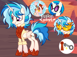 Size: 1280x956 | Tagged: safe, artist:vi45, cozy glow, dj pon-3, vinyl scratch, oc, alicorn, pony, g4, alicornified, cozycorn, female, fusion, fusion:cozy glow, fusion:vinyl scratch, giant demon alicorn cozy glow, mare, race swap