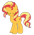 Size: 1900x1977 | Tagged: safe, artist:gmaplay, sunset shimmer, pony, unicorn, equestria girls, g4, cute, horn, shimmerbetes, simple background, solo, standing, sunset shimmer day, transparent background