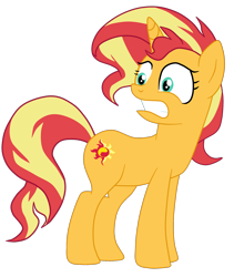 Size: 1900x2250 | Tagged: safe, artist:gmaplay, sunset shimmer, pony, unicorn, equestria girls, equestria girls specials, g4, my little pony equestria girls: spring breakdown, cute, horn, shimmerbetes, simple background, solo, standing, sunset shimmer day, transparent background