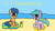 Size: 1576x872 | Tagged: safe, artist:gillianthecreator36, aura (g4), first base, earth pony, pegasus, pony, g4, beach, beach blanket, best friends, blank flank, closed mouth, cute, drink, duo, female, filly, foal, folded wings, friends, hooves, juice, lemonade, open mouth, open smile, outdoors, pegasus first base, race swap, raised hoof, rule 63, sand, sitting, smiling, summer, summertime, water, wings