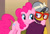 Size: 814x554 | Tagged: safe, screencap, a.k. yearling, daring do, pinkie pie, pony, daring done?, g4, my little pony: friendship is magic, duo, duo female, female, glasses