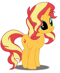 Size: 1730x2104 | Tagged: safe, artist:gmaplay, sunset shimmer, pony, unicorn, g4, cute, horn, shimmerbetes, simple background, solo, transparent background