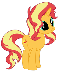 Size: 1730x2104 | Tagged: safe, artist:gmaplay, sunset shimmer, pony, unicorn, g4, cute, horn, shimmerbetes, simple background, solo, transparent background