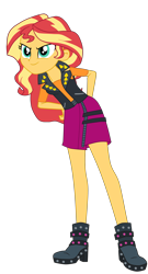 Size: 2466x4561 | Tagged: safe, artist:gmaplay, sunset shimmer, equestria girls, g4, cute, hand on hip, shimmerbetes, simple background, solo, sunset shimmer day, transparent background