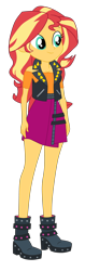 Size: 1900x6042 | Tagged: safe, artist:gmaplay, sunset shimmer, a fine line, equestria girls, g4, my little pony equestria girls: better together, pink skirt, simple background, solo, transparent background